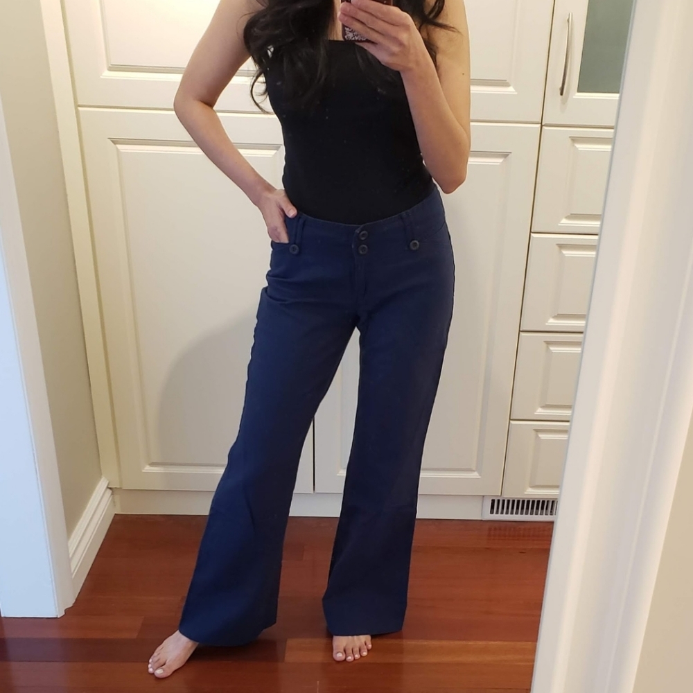 Slight Flare Linen Pants